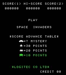 Logitec Co. LTD version of Space Invaders